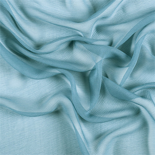 Runway Silks Seafoam Crinkled Silk Chiffon Fabric Fashion Fabrics Club 5067