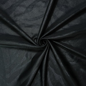 Black Famous Maker Nylon Spandex Tiger Satin Tricot Knit Fabric