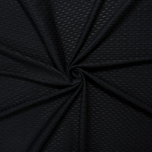 Black Famous Maker Nylon Spandex 3D Mesh Knit Yoga Fabric