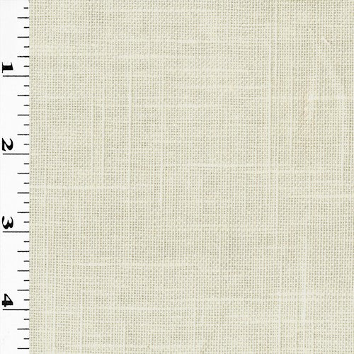Cotton Ball White Solid Texture Linen Upholstery Fabric by The Yard
