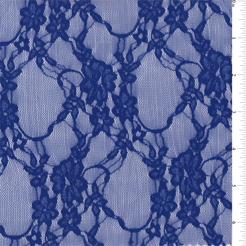 Royal Blue Stretch Lace Bolt Fabric (95% Nylon 5% Lycra)