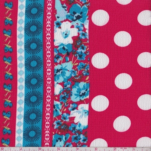 Colorful Berry Red Floral Fabric