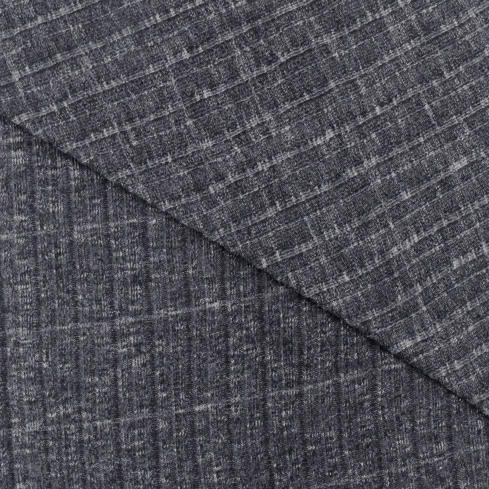 Deep Static Gray Stripe Slub Texture Irregular Rib Knit Fabric – Fashion  Fabrics Club