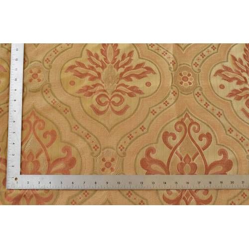 Baroque Pattern Fabric Greek Key Pattern Satin Fabric by the 