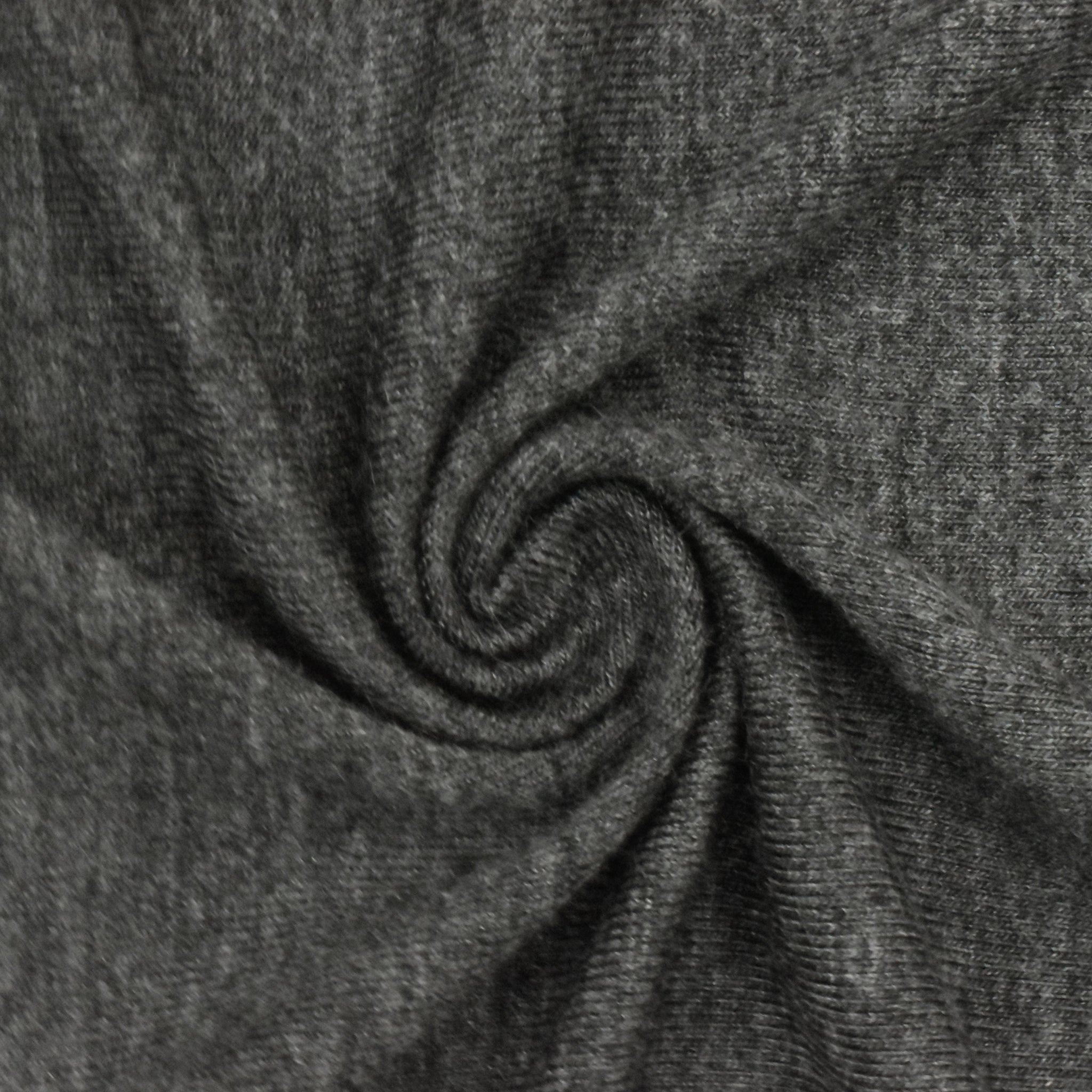 Fashion Fabrics Club Deep Heather Gray Stretch Jersey Knit Fabric by The Yard (95% Rayon 5% Lycra)