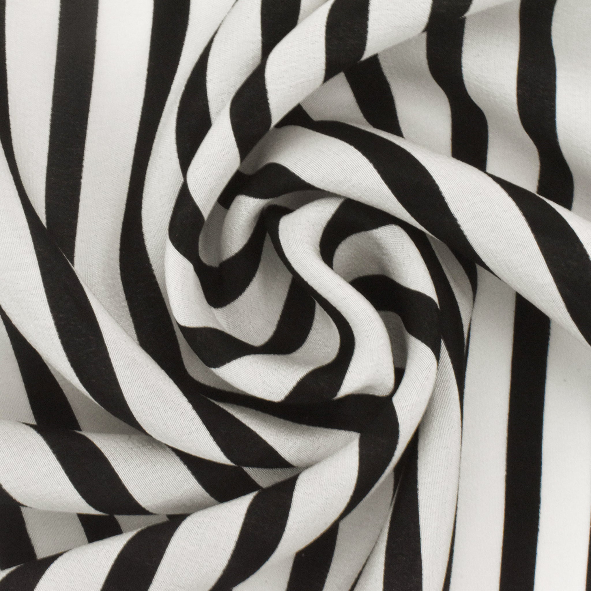 Basic White-Black Stripe Printed Silk Crepe De Chine Woven Fabric – Fashion  Fabrics Club