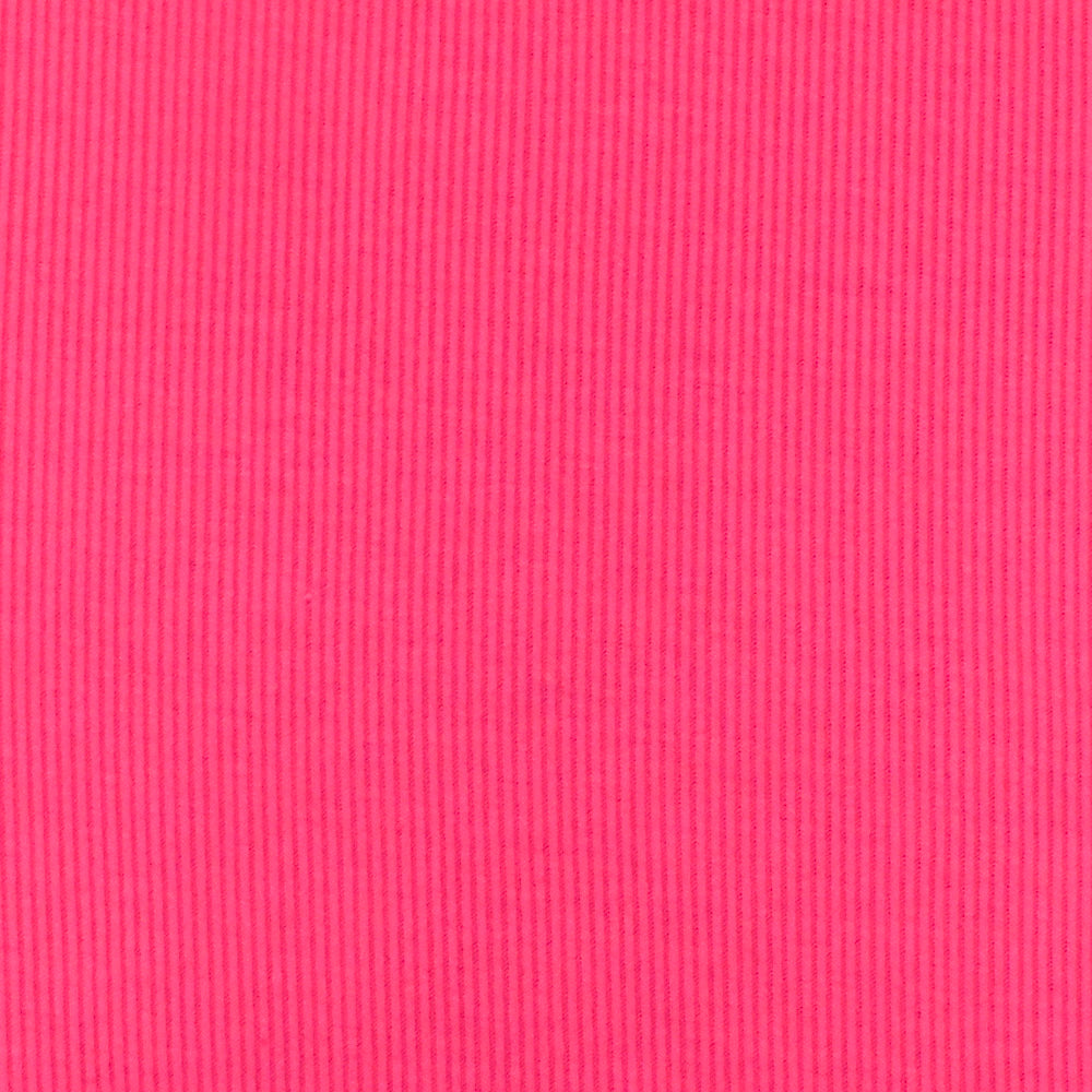 Fashion Fabrics Club Melon pink/denim Stripe Rib Knit Fabric by The Yard (97% Rayon 3% Lycra)