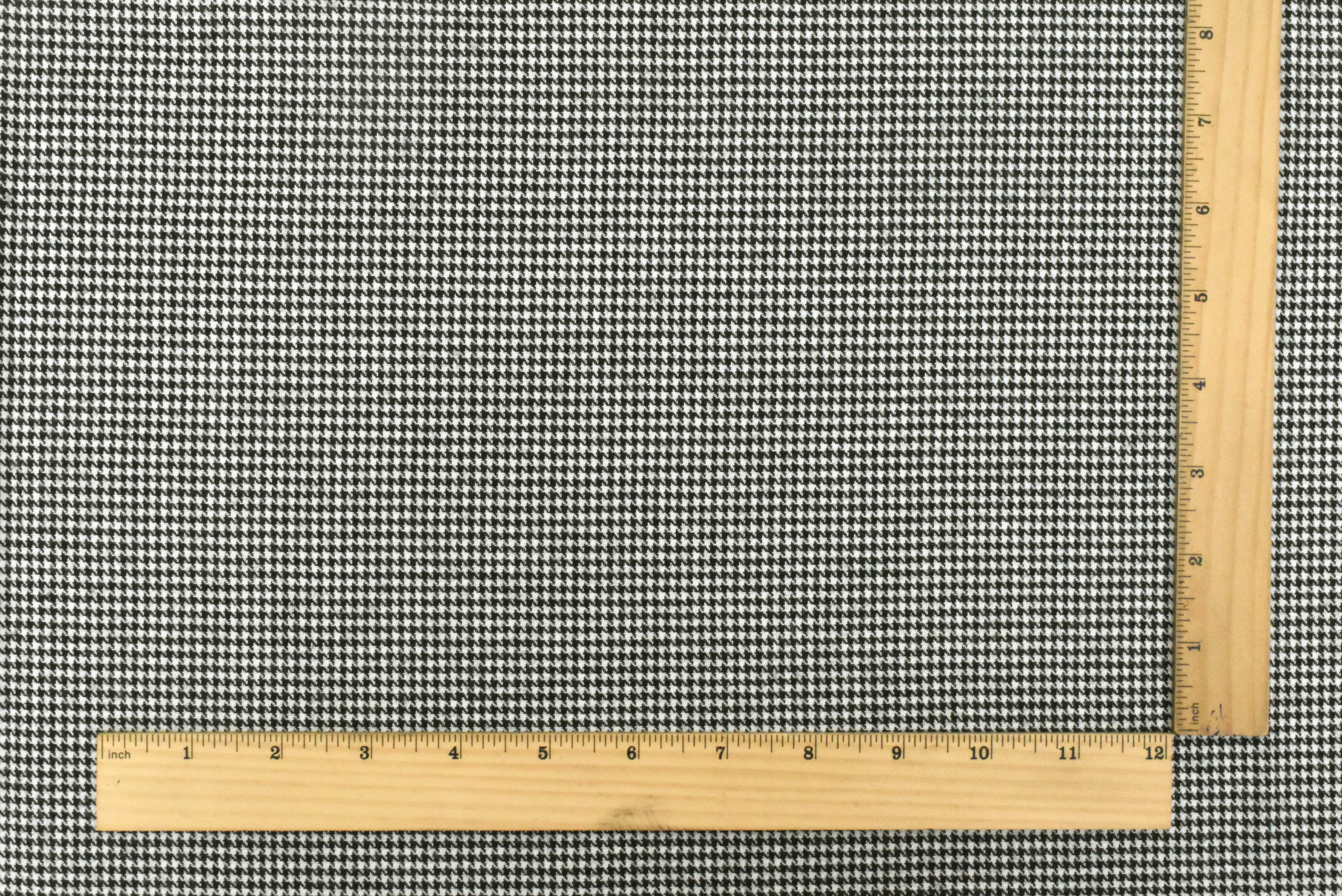 Small Houndstooth Black / White Fabric