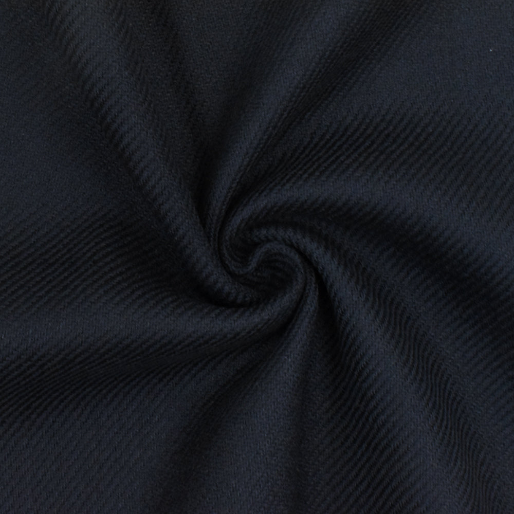 Fashion Fabrics Club Pitch Black Wool Blend Twill Shirting Fabric by The Yard (Wool/Modacrylic)