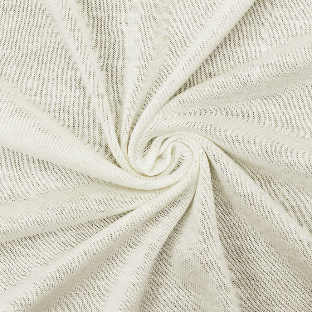 Fashion Fabrics Club Paper White Solid Poly-Cotton Sweatshirt Fleece Knit Fabric by The Yard (Polyester-Cotton)