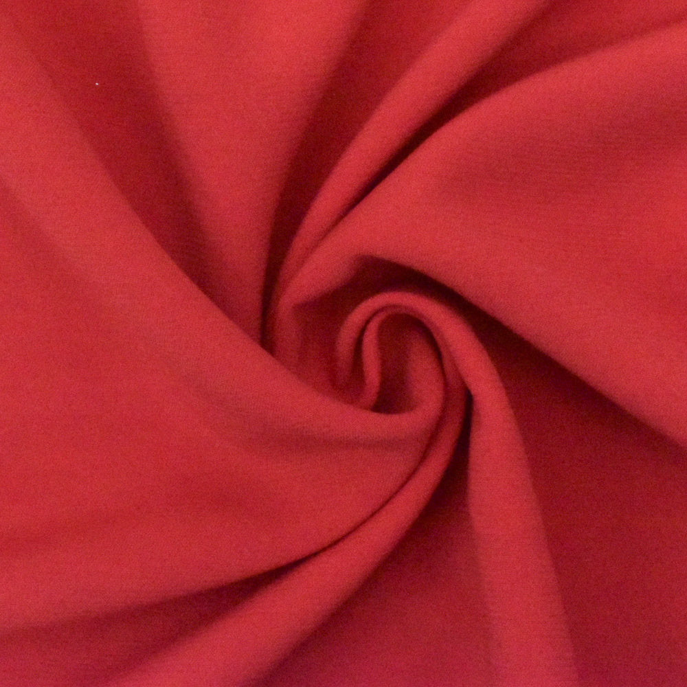 Red Polyester Poplin Fabric by the Yard