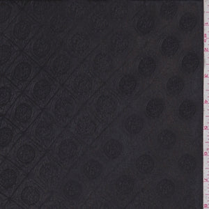 Black Deco Lattice Embossed Chiffon Fabric