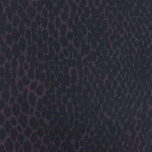 Black-Purple Famous Maker Reptile Print Stretch Tricot Swimwear Knit Fabric
