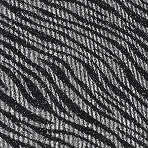 Black-Silver Famous Designer Zebra Jacquard Stretch Slinky Knit Fabric