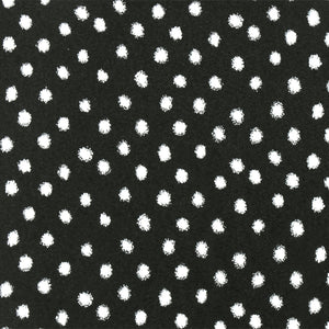 Basic Black-White Famous Designer Blurry Dot Printed Chiffon Fabric