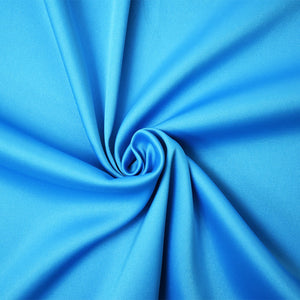 Aqua Blue Poly Spandex Stretch Solid Stretch Lamour Woven Fabric