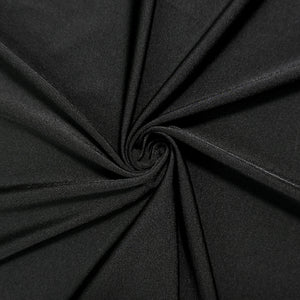 Black Nylon Spandex Performance Solid Knit Fabric