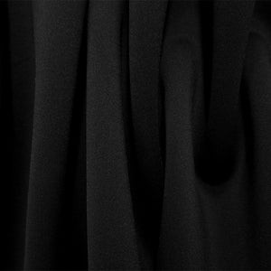 Black Poly Stretch Solid Neoprene Scuba Knit Fabric