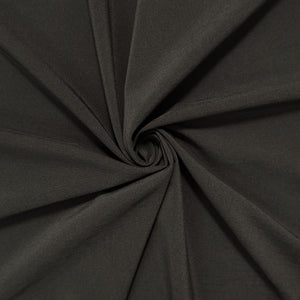 Black Poly Stretch Matte Charmeuse Satin Back Woven Fabric