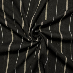 Black-White Famous Maker Rayon Stripe Dobby Woven Fabric