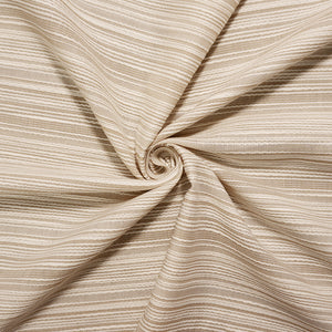 Beige-White Famous Maker Cotton Stripe Slub Woven Fabric