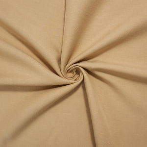 Beige Famous Designer Tencel Linen Cotton Solid Twill Woven Fabric