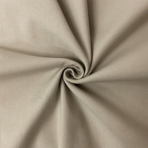 Beige Famous Designer Cotton Tencel Spandex Solid Twill Woven Fabric