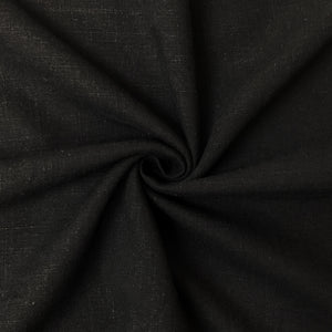 Black Famous Designer Rayon Linen Solid Cross Hatch Woven Fabric