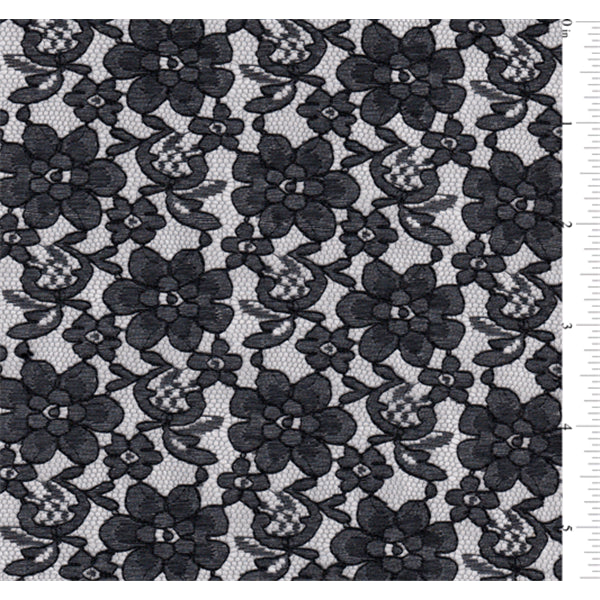Black Lace Fabric - Reorderable  Fashion Fabrics Club